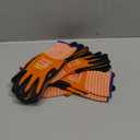 Work Gloves MicroFoam Nitrile Coated-6 Pairs,Endurance Seamless Knit Nylon,Dots on palm,Tacky Dot Grip Gloves,Orange
