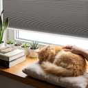 Cordless No Tools No Drill Cordless Cellular Shades, Blackout Light Blocking Honeycomb Shades for Home, Thermal Insulation Blinds for Windows, Easy to Install, 33x48 Inches , White