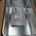 Stainless Steel Litter Box with Lid, Enclosed Metal with High Sides, Large Cat Litter Box, Dog-Proof, Odor Control, Easy to Clean,Durable with Round Edge (Front Opening)