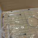 Sink Protector Grid 26-1/16" x 14-1/16",Centered Drain with Corner Radius 3-1/2", Stainless Steel Material(Centered Drain), Medium