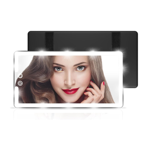 Led Car Sun Visor Vanity Mirror, Upgraded Car Mirror with Lights,Large Dimmable Light up Vanity Makeup Mirror for Car,Rechargeable Universal Rear View Mirror for Car Visor