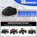 600D ATV Cover Waterproof Heavy Duty Trailerable 4 Wheeler Cover Quad Cover ATV Covers All Season Weather Proof Outdoor UV Protection for Polaris Kawasaki Yamaha Suzuki Can-Am Black-S