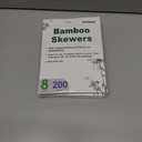 200PCS 8 inch Bamboo Skewers for wooden sticks BBQAppetiserFruitCocktailKabobChocolate FountainGrillingKitchencrafting and Party. =3mm, More Size Choices 6"/8"/10"/12"/36"