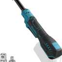 JOJOCY 3/8" Brushless Cordless Ratchet Wrench with 1/2" & 1/4" Adapter, 15cm Extended Head Electric Power Ratchet 80N.m 320RPM (Blue for MK 18V)
