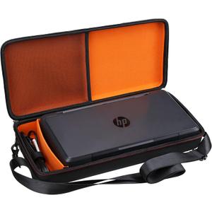 Mchoi Hard Travel Case for HP OfficeJet 200 Portable Printer (CZ993A), Case Only, Black and Orange