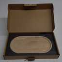 Koville Italian Travertine Tray, 12"x6" Vanity Decorative Marble Tray for Countertop, Catchall for Perfume, Candles, Jewelry Dish (Light Beige Travertine)