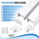 LyPrem 3" W x 6.5Ft L Metal Line Set Cover Kit - Decorative AC Pipe Cover for Ductless Mini Split/Central Air Conditioner/Heat Pump Systems, White