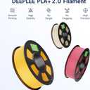 PLA+ 2.0 Filament 1.75mm, Stronger Toughness 3D Printer Filament, Black White Grey 3KG, Upgrade PLA Plus 3D Printer Filament, High Speed PLA+ Filament for Most FDM 3D Drucker