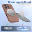 Miracase Magnetic for iPhone 16 Pro Case, [Soft Anti-Scratch Microfiber Lining], Compatible with MagSafe, Liquid Silicone Case Shockproof Drop Protection Phone Case for 16 Pro,Chocolate