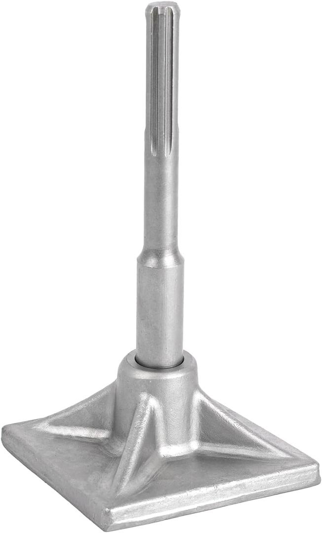SDS Max Tamper Shank with 8.86 In. Plate
Tamping Tool Kit for Civil Engineering, Construction, Landscaping Projects, Jack Hammer, Electric Demolition Concrete Breaker