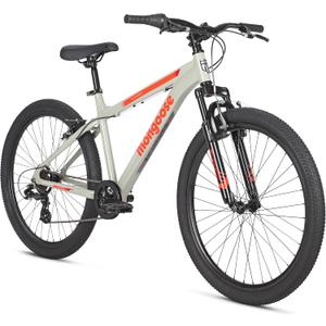 Mongoose Flatrock Mountain Bike, 26 Inch Bike for Men and Women, 7 Speed, Aluminum Frame, Front Suspension Fork for a Smooth Ride, Twist Shifters, Linear Pull Brakes, Adult and Teen Bicycle