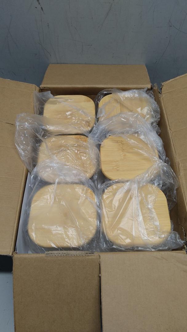 24Oz Glass Storage Jars With Bamboo Lids- 6 Pack Clear Glass Canisters Square Airtight Stackable Ideal For Pantry Storage Containers Organizers