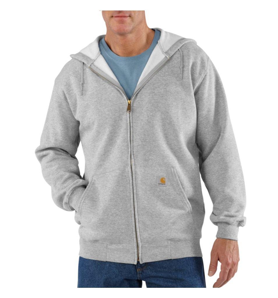 Carhartt Men's Marquette Full-Zip Sweatshirt, Heather Grey, 4X-Large