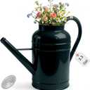 ‌2.3-Gallon Metal Watering Can,8.7L Galvanized Watering Can for Outdoor Plants with Removable Long Silver Spout