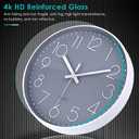 jomparis 10 Inch Gray Wall Clock Battery Operated Silent & Non-Ticking Wall Clock for Home, Bathroom, Bedroom, Kitchen
