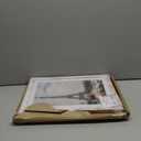 10x14 Picture Frame with Real Glass - 8x12 Wooden Frame with Mat, Horizontal and Vertical Display for Wall or Tabletop (Distressed White, 1 Pack)