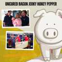 Pork Barrel BBQ Honey Pepper Bacon Jerky - Uncured Snacks, Slow Cooked Bacon, Nitrate and Nitrite Free, Gluten Free Protein Snack, 2 oz - Pack of 3