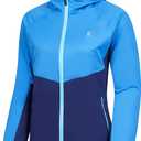 Little Donkey Andy Rain Jacket Women, Lightweight Waterproof Windbreaker with Hooded for Outdoor (Blue, S)