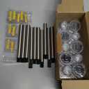 Eyrosa Solar Outdoor Lights, 10 Pack Waterproof Stainless Steel Solar Stake Lights for Pathway Garden Yard Path Walkway Driveway Lawn Patio Outside Decor, Cool White