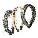 Pearl Hairband for Women, Fashion Decorative Headband with Jeweled Designer Beads, 1 Pack