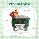 4 x Emotional Support Crochet Dumpster Fire with Positive Card - Handmade Funny Inspirational Birthday Gifts for Women, Men, Friend, Coworker - Cute Office Desk Accessories Decor (Green)