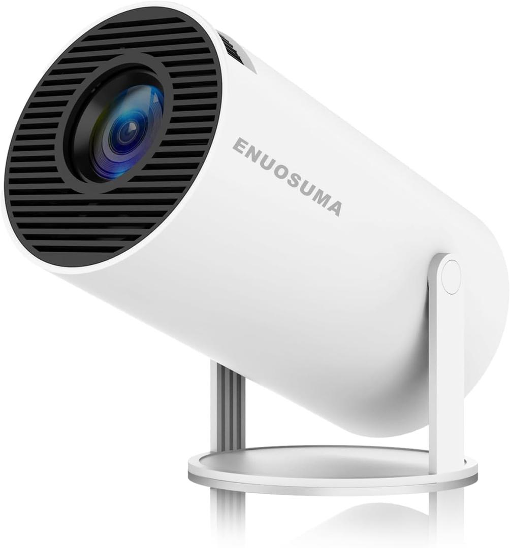 Mini Projector, Support 4K 1080P Portable Projector with Dual Band WIFI6 5G Wireless 5.2 Bluetooth Android 11, 200 ANSI Lumens, 180 Rotatable, Auto Keystone Correction,35"-130" Screen Video Projector (White)