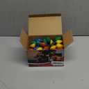 C7 60 LED Battery Operated Christmas Lights,Battery Powered Multicolor Waterproof Bulbs,21.3 FT 8 Modes with Auto On/Off Time for Xmas Tree Garden Patio Indoor Outdoor Christmas Decorations