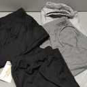 Neer 4 Pack Men's Sweatpants Athletic Wide Leg Drawstring Open Bottom Pants Lightweight Baggy Joggers Lounge with Pockets (Medium, Light Gray, Dark Gray, Black, Black)