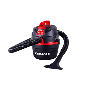 EcoMax 1 Gal Poly Shop Vacuum Wet/Dry Cleaner 6 ft  Power Cord And 4 ft. Hose Carrying  Handle Wall Mountinf Storage 1.0 Gal 1.5 Peak Hp