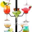 Cocktail Tree Stand Champagne Tower: 3 Tiers 12 Holders Drink Tower Wine Glass Holder Stand for Champagne, Cocktails, Martini, Margarita Cups at Weddings, Bridal Shower, Parties, Events, Party