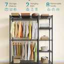 SONGMICS Closet Organizers and Storage, Clothes Rack with Shelves, 45"L x 76.4"H