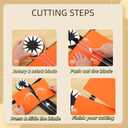 Paper Craft Edge Cutter, 12 in 1 Paper Cutter, Rolling Paper Cutter with 12 Cutting Types, Multifunctional Paper Cutter Machine with Measurements for Scrapbooking (BLK)