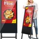 MWE 32 Inch Digital Signage Display, Portable LCD Digital Kiosk, Advertising Display Poster, Android Kiosk with Auto Media Player, HDMI/USB