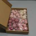 48Pcs Ball Cake Topper Decorations Mini Balloons Cake Toppers Sticks Foam Balls Cupcake Picks Decorating for Wedding Baby Shower Birthday Party Supplies (Pink, Rose Red, White)