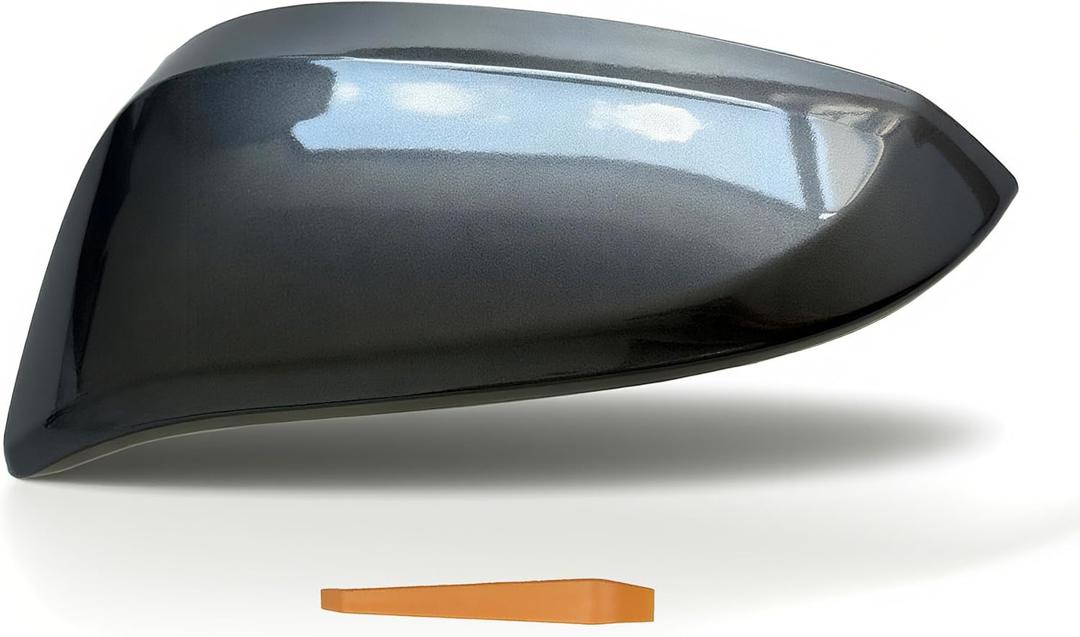 Left Driver Side Mirror Cover Cap Gray-1G3, Compatible with Toyota RAV4 2013-2018 XLE/SE/LTD, RAV4 HV 2016, 4RUNNER 2013-2023 (Only for Models Without Side Camera)