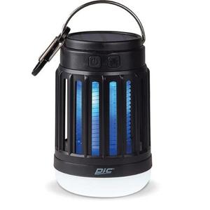 PIC Portable Bug Zapper, 600V Solar Powered Insect Trap & Fly Zapper for Outdoor Use, LED Flickering Flame, Activates Automatically in Dark, Weatherproof Outdoor Fly Trap, Kills Bugs on Contact