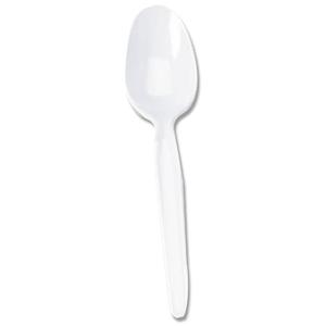 Dixie TH207 Plastic Cutlery Heavyweight Teaspoons, White (Pack of 100)