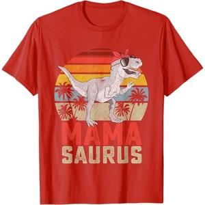 Mamasaurus T Rex Dinosaur Mama Saurus Family Matching Women T-Shirt, XL