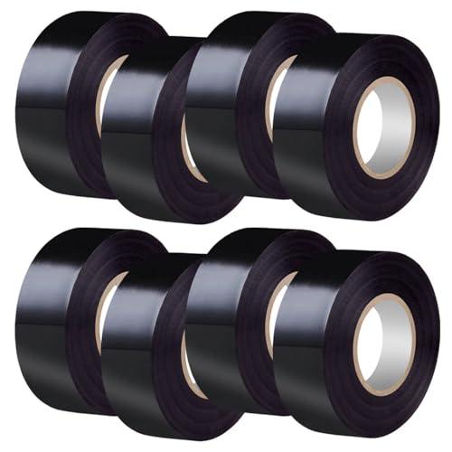 LYLTECH Black Electrical Tape 8Rolls, 7mils x 3/4 in x 30 ft, Flame Retardant,Waterproof,Strong Adhesive, Durable, Easy-Wrap,High Temp Electrical Tape Electric Super Vinyl