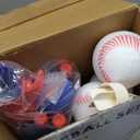 3-in-1 Baseball Set for Kids 3-5 - Tee Ball Stand, Hanging Tee, Ball Launcher and 6 Softballs - Adjustable Height, Indoor/Outdoor Sport Gifts for Boys, Blue