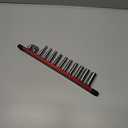 Magnetic Socket Organizer 1-Piece Magnetic Organizer Rail Rack with 12-Piece 1/4inch Drive SAE Standard Socket