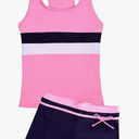 Uhnice Girls Swimsuit Two Piece Tankini Swimwear with Boyshort 6-7Y