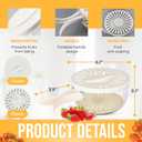 Multifunctional Fruit Washing Bowl with Strainer,Strainer Container with Lid,2 in 1 Drain Basket with Foldable Handle,Berry Fruit Fridge Container for Refrigerator,Kitchen Sink for Washing,Storage