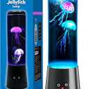 Jellyfish Lamp, 16 Color LED Fantasy Jellyfish Tank Table Light with Remote, Dual Power Supply, Eye-Friendly Ambient Lamp for Home Office Bedroom Decor, Perfect Holiday Gift for Adults & Kids