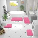 OLANLY Bathroom Rugs 30x20, Extra Soft Absorbent Chenille Bath Rugs, Rubber Backing Quick Dry, Machine Washable Bath Mats for Bathroom Floor, Tub and Shower, Home Decor Accessories, Hot Pink