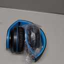 ZIHNIC Bluetooth Headphones Over-Ear, Foldable Wireless and Wired Stereo Headset Micro SD/TF, FM for Cell Phone,PC,Soft Earmuffs &Light Weight for Prolonged Wearing (Black/Blue)