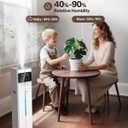 Cool Mist Humidifiers for Bedroom, Ultrasonic 2.4Gal 9L Quiet Top-Fill, Easy Clean with Essential Oil Tray, 360°Nozzle, 4 Speed, Remote, 60H Runtime, for Baby, Adults, Plants, Home, House, Large Room