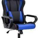 BestOffice High-Back Gaming Chair PC Office Chair Computer Racing Chair PU Desk Task Chair Ergonomic Executive Swivel Rolling Chair with Lumbar Support for Back Pain Women, Men,Blue