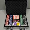 Boyzhood Poker Chips,200 Pcs Poker Set with Aluminum Travel Case,11.5 Gram Poker Chips Set for Texas Holdem Blackjack Gambling