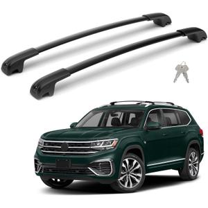 300LBS Lockable Roof Rack Cross Bars Compatible with 2017-2026 VW Atlas, Heavy Duty Aluminum Crossbars CrossBars for Cargo Luggage Kayak Bicycles Canoe